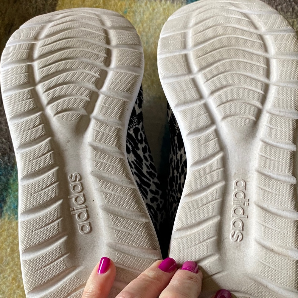 adidas Leopard Print Runners in Black & White - Picture 6 of 6